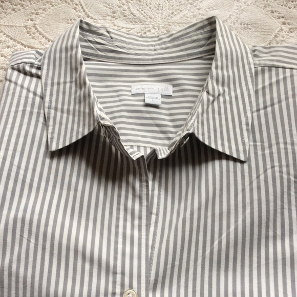J. Jill Perfect Shirt ⭐️ striped ⭐️ cotton mix - Picture 6 of 6